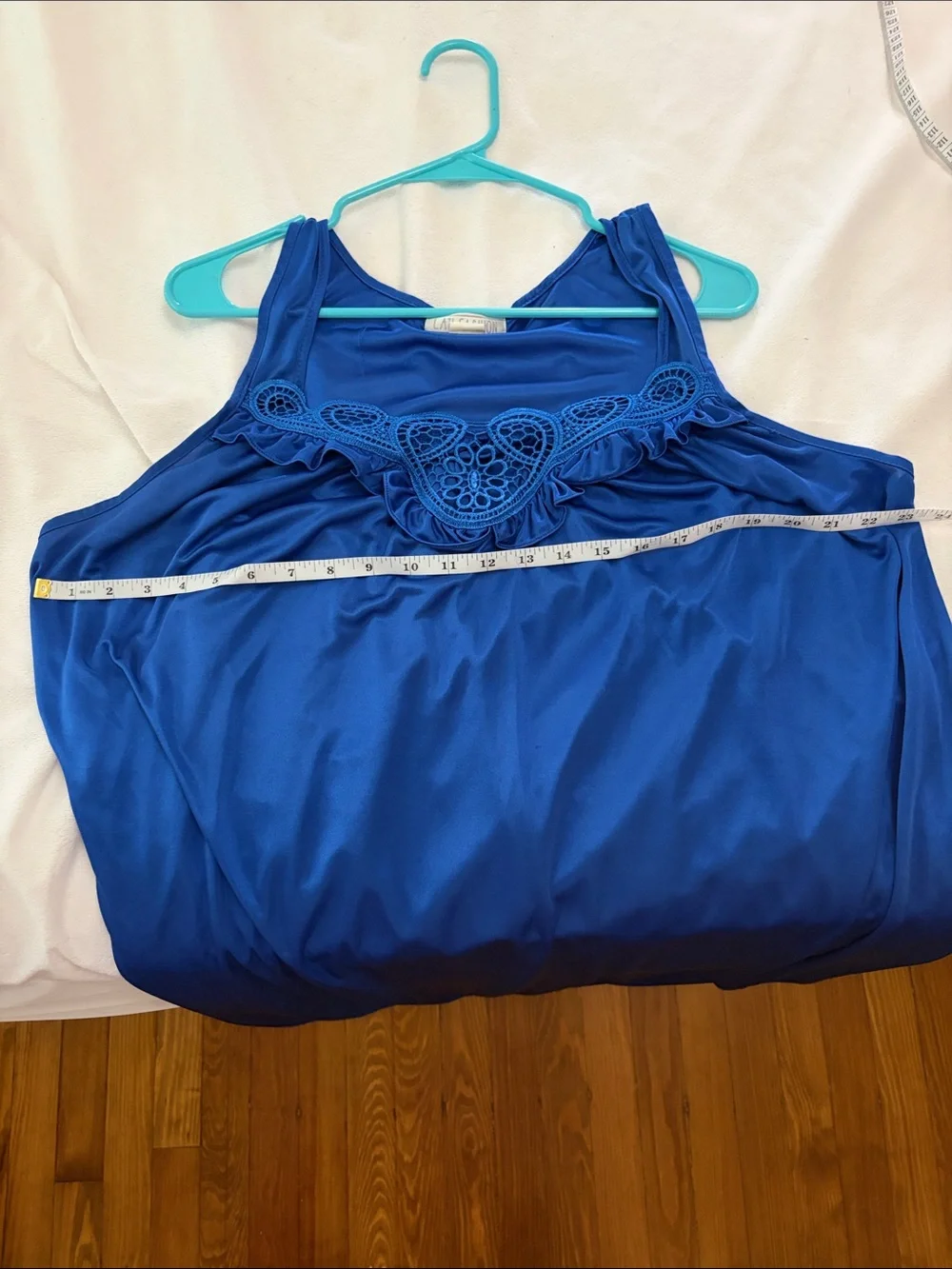 Blue Crochet-Trim Sleep Chemise by Liz Claiborne